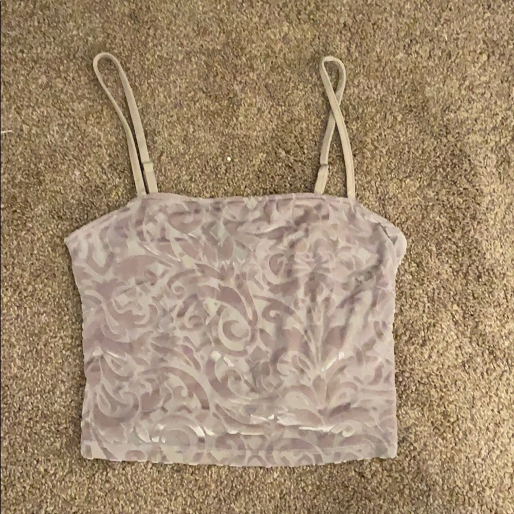 Forever 21 Tan Velvet Party Tank Top
